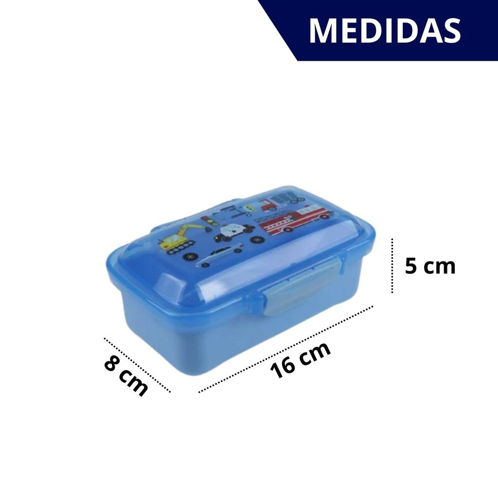 Kit Lanche Infantil Com Garrafa, Marmita e Colher