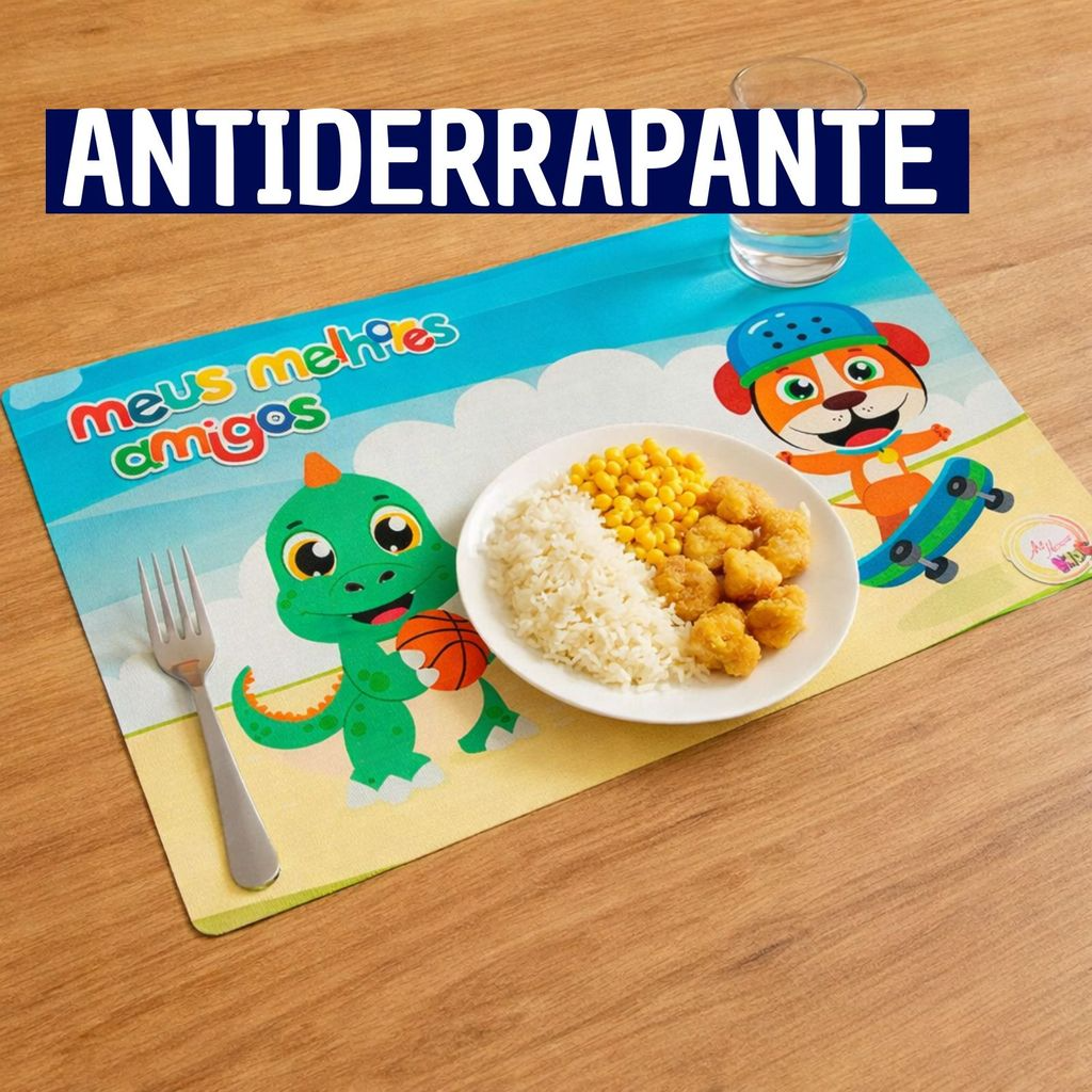 Kit 2 Jogos americano Infantil Para Refeições