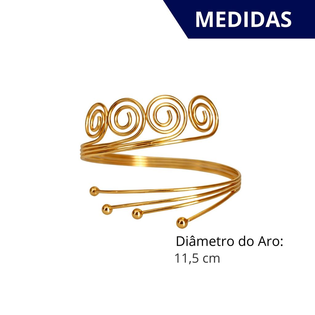 Kit 02 Prendedores de Cortina de Aço Espiral Arredondado