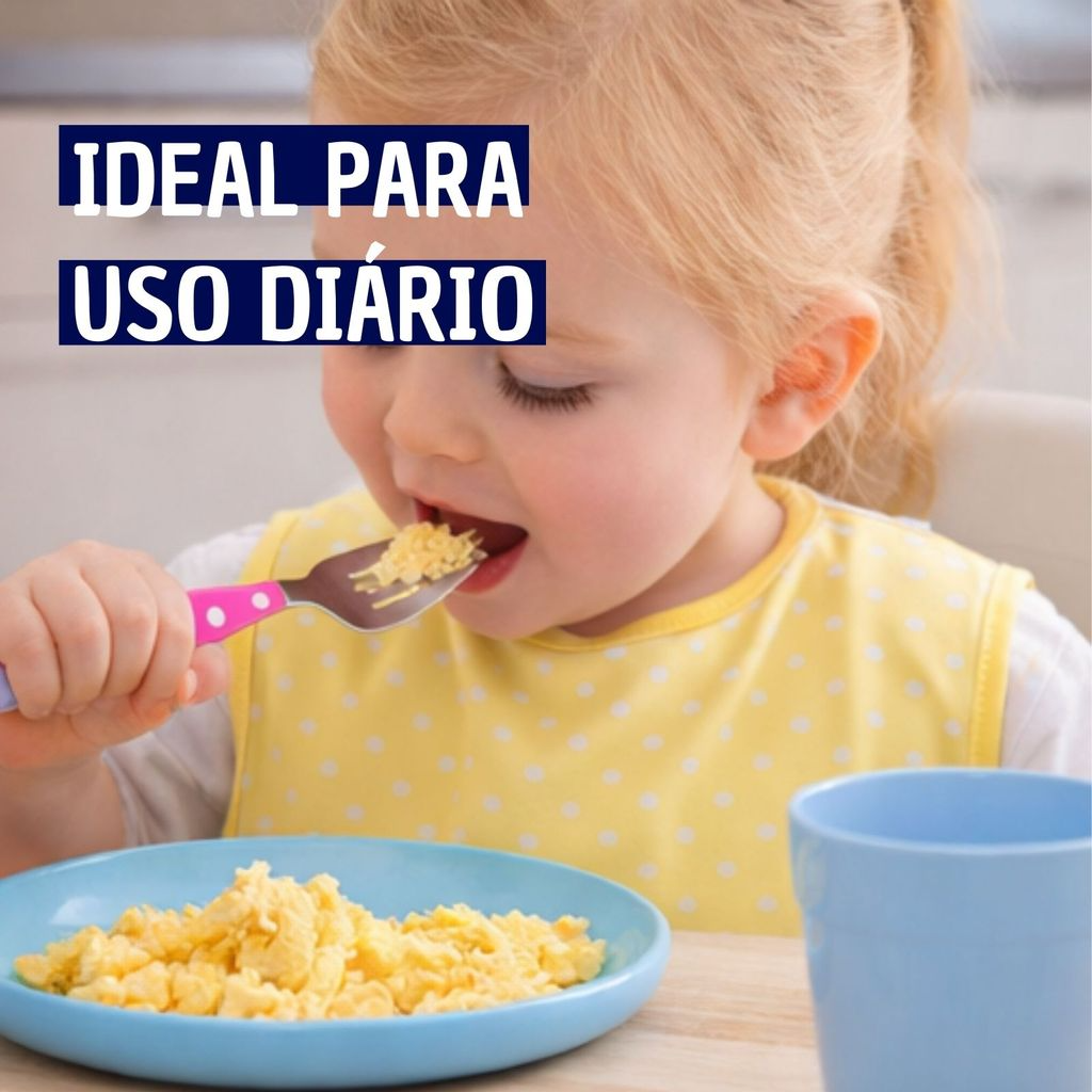 Kit Talheres Infantis com Garfo e Colher - Coloridos e Divertidos