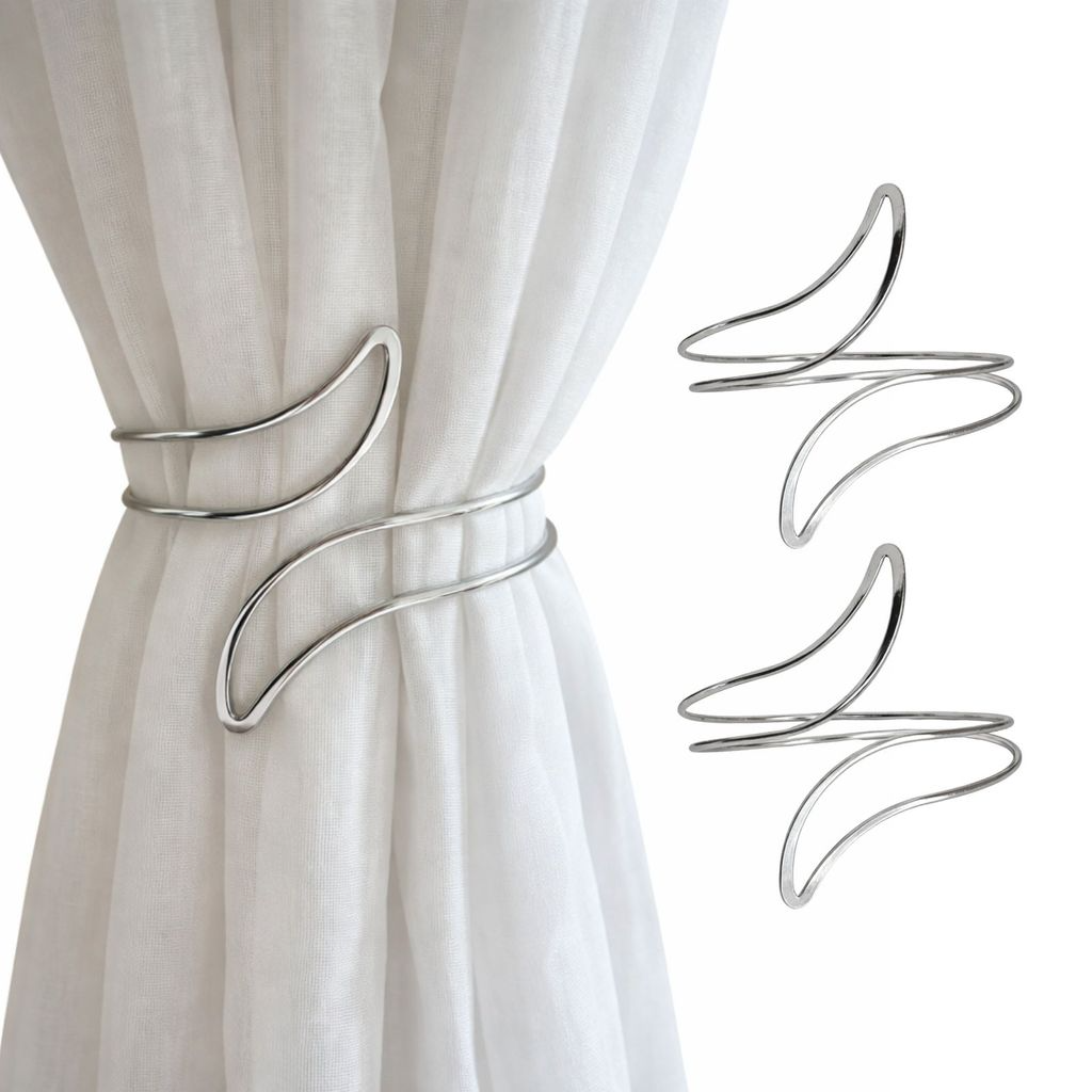 Kit 02 Prendedores de Cortina Acabamento Refinado Premium