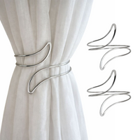 Kit 02 Prendedores de Cortina Acabamento Refinado Premium