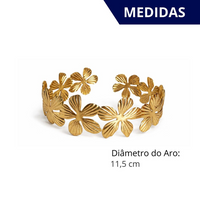 Kit 02 Prendedores de Cortina de Aço Floral