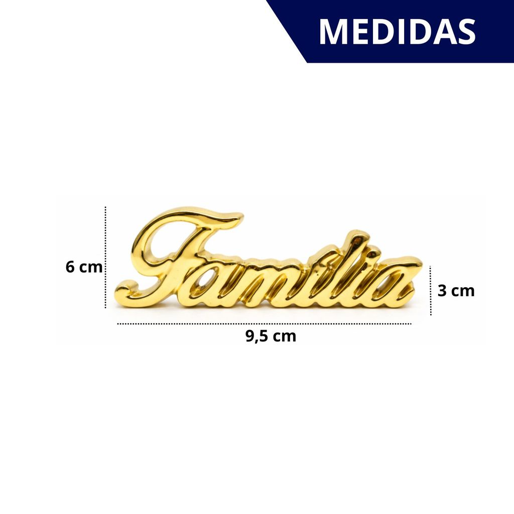 Enfeite Decorativo em Porcelana Palavra Família