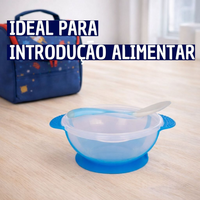 Kit Pote Infantil com Ventosa + Colher - Alimentação Segura e Pratica