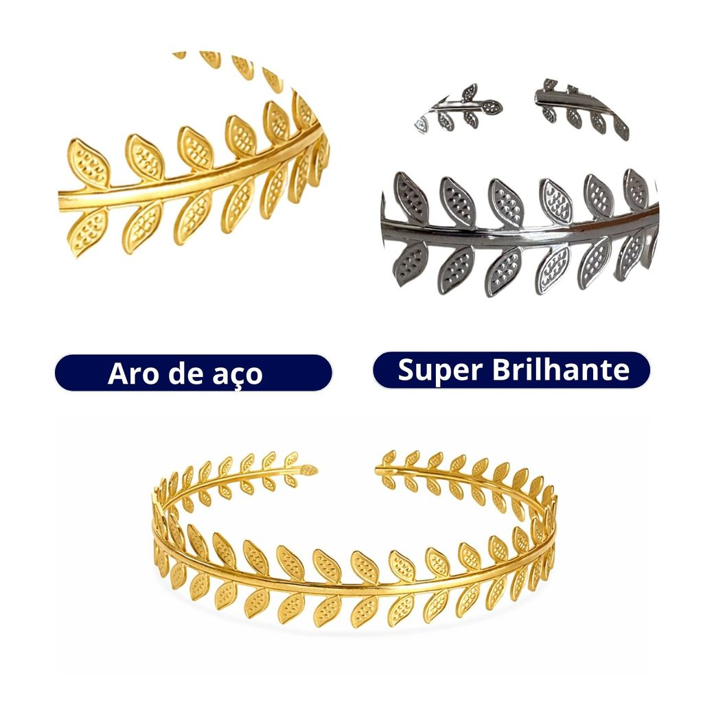 Kit 02 Prendedores de cortina decorativo Folhagem Grega