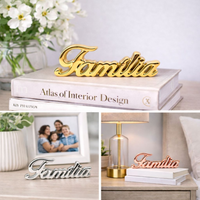 Enfeite Decorativo em Porcelana Palavra Família