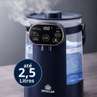 Chaleira Eletrica de Vidro 2,5L Esquenta até 100 graus Com Painel Digital 110v