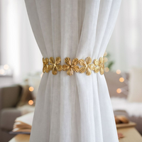 Kit 02 Prendedores de Cortina de Aço Floral