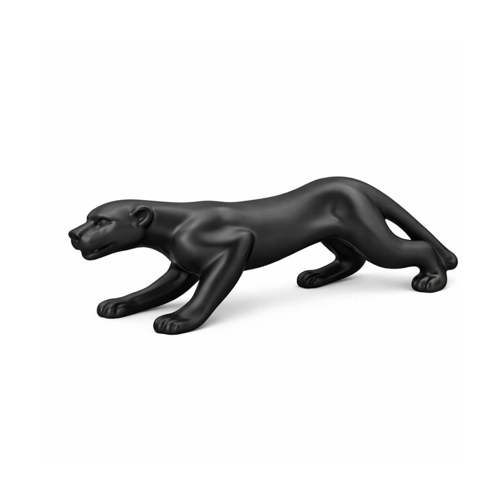 Enfeite Decorativo em Porcelana Leopardo Metalizado 27 cm