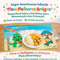 Kit 2 Jogos americano Infantil Para Refeições