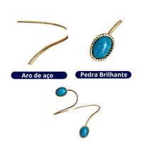 Kit 02 Prendedores de cortina decorativo Mármore Simples