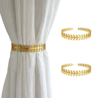 Kit 02 Prendedores de cortina decorativo Folhagem Grega