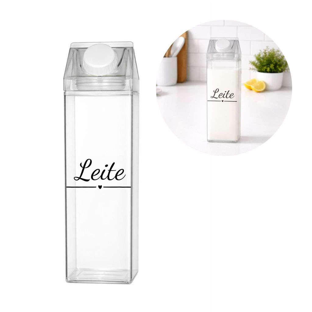 Garrafa Organizadora Transparente para Chá, Achocolatado, Suco ou Água 500ml