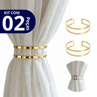 Kit 02 Prendedores de cortina decorativo Refinado Duplo