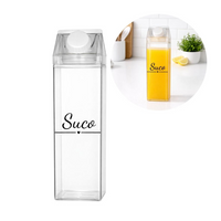 Garrafa Organizadora Transparente para Chá, Achocolatado, Suco ou Água 500ml