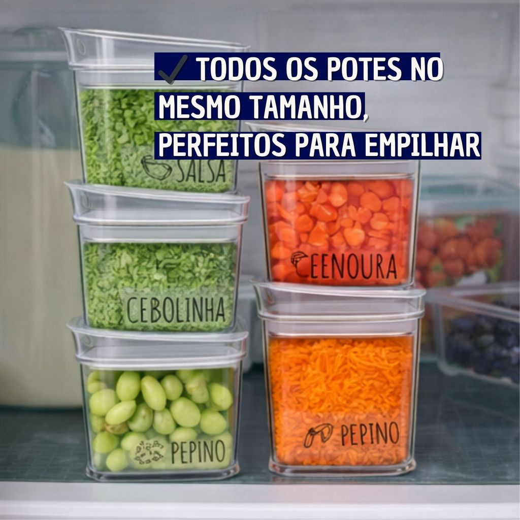 Pote Multiuso Hermetico Organizadores Porta Mantimentos 600 ml