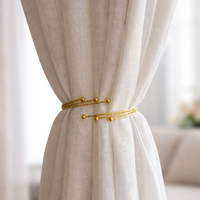 Kit 02 Prendedores de Cortina de Aço Sofisticado e Discreto