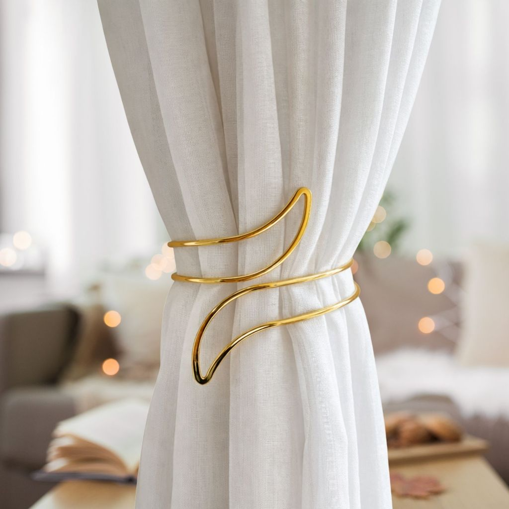 Kit 02 Prendedores de Cortina Acabamento Refinado Premium