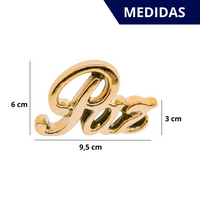 Enfeite Decorativo em Porcelana Palavra Paz