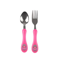 Kit Talheres Infantis com Garfo e Colher - Coloridos e Divertidos