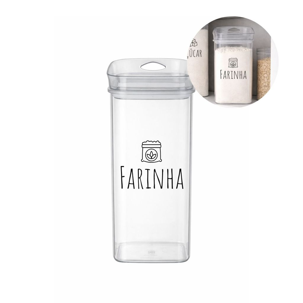 Pote Hermético Organizador Transparente para Cozinha