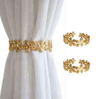 Kit 02 Prendedores de Cortina de Aço Floral