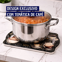 Bandeja de Cerâmica Decorativa Para café Suporte Para Panela Quente