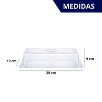 Porta Pão e Porta Bolo em Acrilico Transparente  Retangular Personalizado