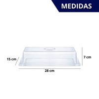 Porta Pão e Porta Bolo em Acrilico Transparente  Retangular Personalizado