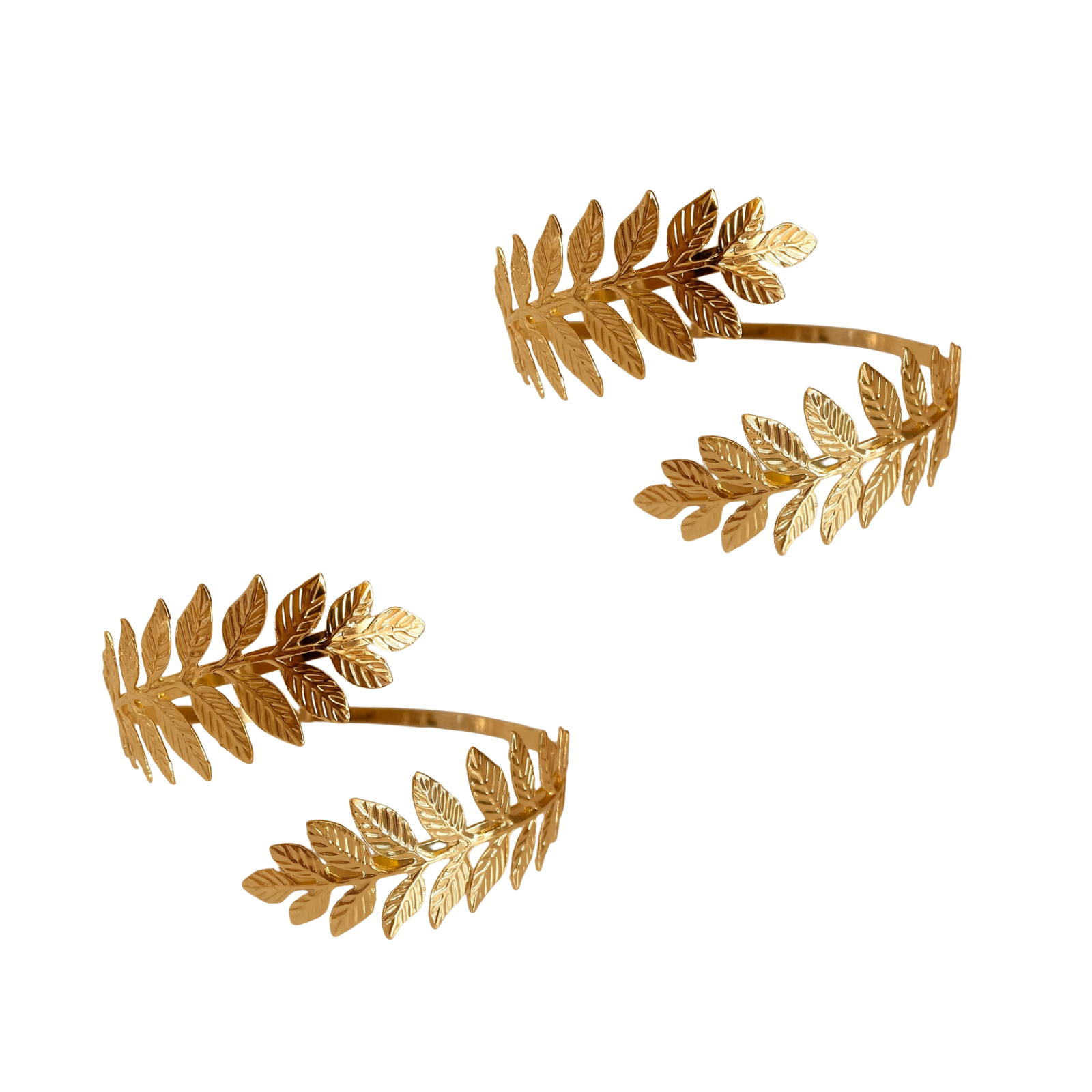 Kit 02 Prendedores de cortina de Metal Folhas Jardim Elegante Com Detalhes em Relevo