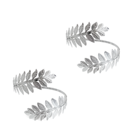 Kit 02 Prendedores de cortina de Metal Folhas Jardim Elegante Com Detalhes em Relevo