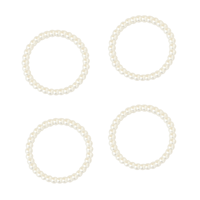 Kit com 06 ou 12 Argola de Guardanapo Perolas Para Casamento Mesa Posta