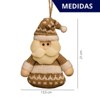 Kit 02 Enfeites Natalinos de Pelúcia Para árvore de Natal Papai Noel e Boneco de Neve
